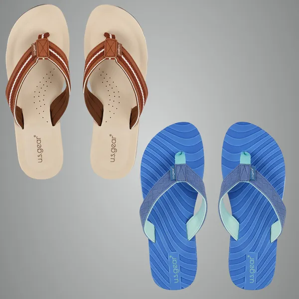 Pack_of_2_Beige_&_Blue_Eva_Premium_Recycled_Ultra-Light_Flip_Flop_For_Women