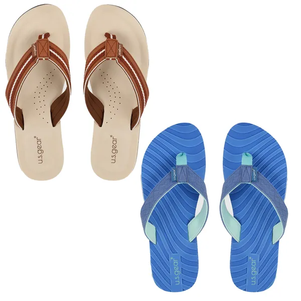 Pack_of_2_Beige_&_Blue_Eva_Premium_Recycled_Ultra-Light_Flip_Flop_For_Women