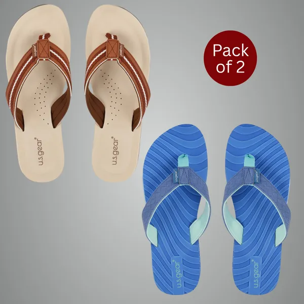 Pack_of_2_Beige_&_Blue_Eva_Premium_Recycled_Ultra-Light_Flip_Flop_For_Women