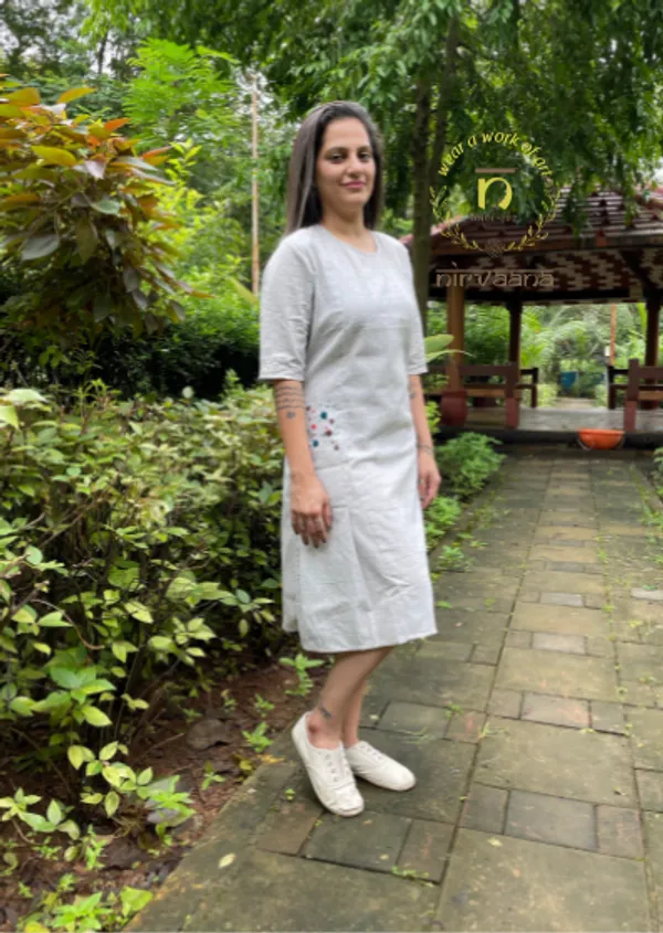 Grey_Cotton_Jute_2_Pocket_Dress_For_Women