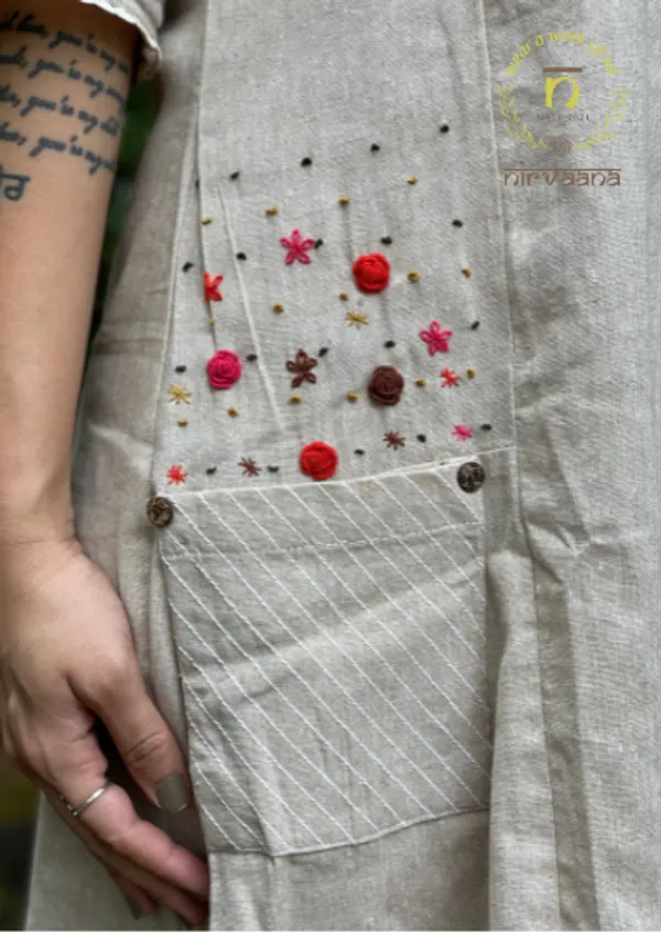 Grey_Cotton_Jute_2_Pocket_Dress_For_Women