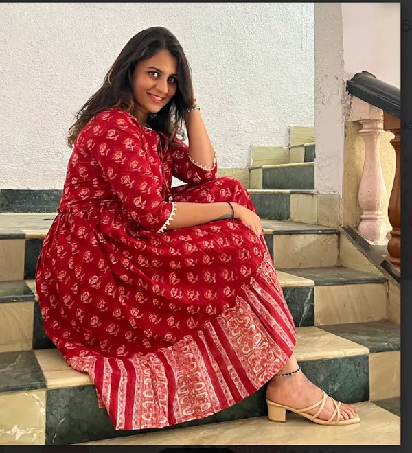 Red_Mull_Block_Printed_Dress_For_Women