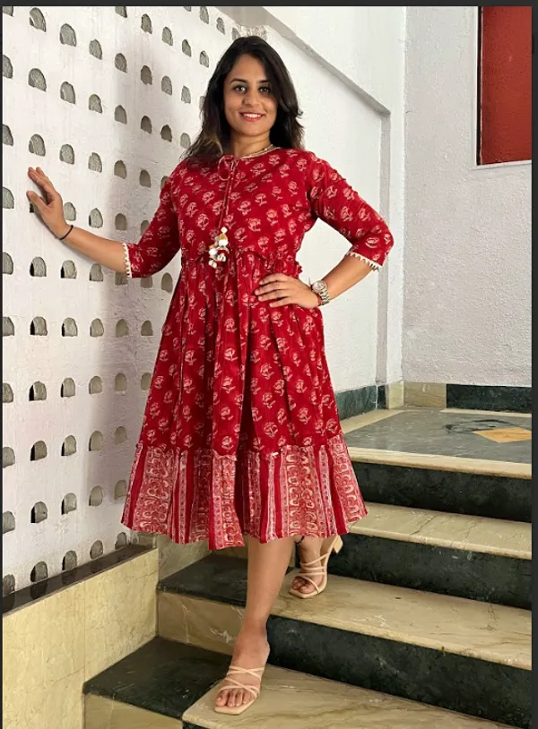 Red_Mull_Block_Printed_Dress_For_Women
