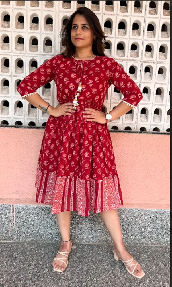 Red_Mull_Block_Printed_Dress_For_Women
