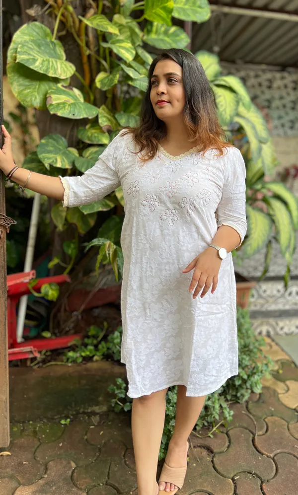 White_Jacquard_Cotton_Jacquard_Brasso_Dress_For_Women