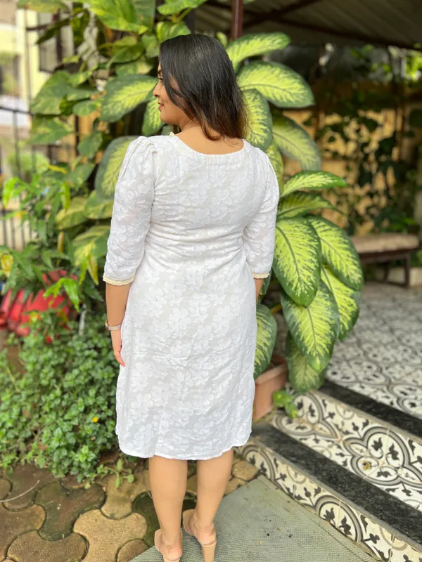 White_Jacquard_Cotton_Jacquard_Brasso_Dress_For_Women