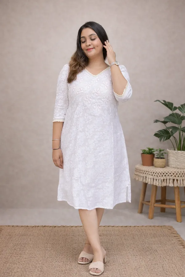 White_Jacquard_Cotton_Jacquard_Brasso_Dress_For_Women