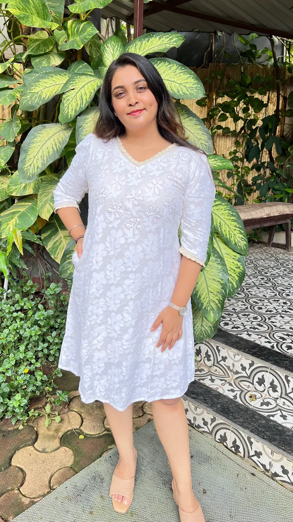 White_Jacquard_Cotton_Jacquard_Brasso_Dress_For_Women