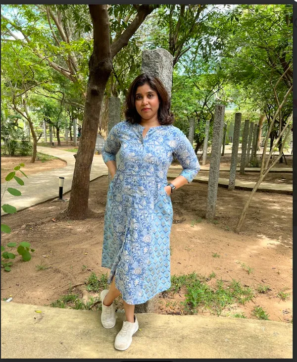 Blue_Mull_Hand_Block_Printed_Dress_For_Women