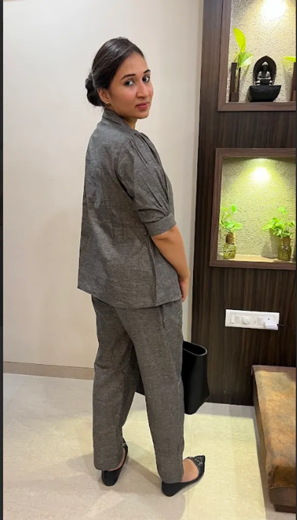 Brown_Cotton_Flex_Pant_Suit_Co-ord_Set_For_Women
