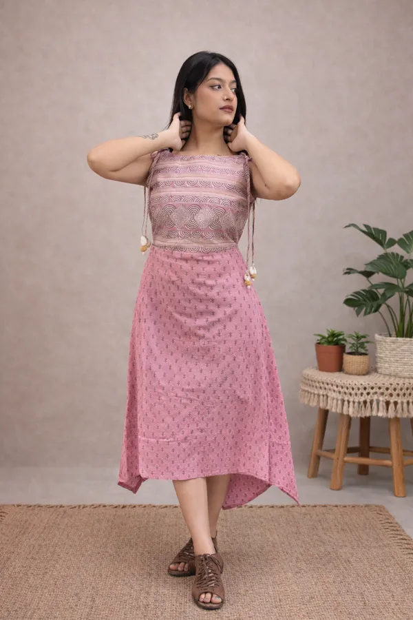 Pink_Mull_Singlet_Asymmetrical_Dress_For_Women