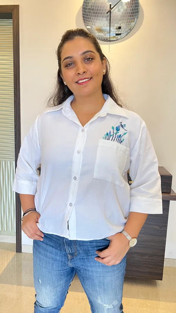 White_Egyptian_Cotton_Crop_Shirt_For_Women