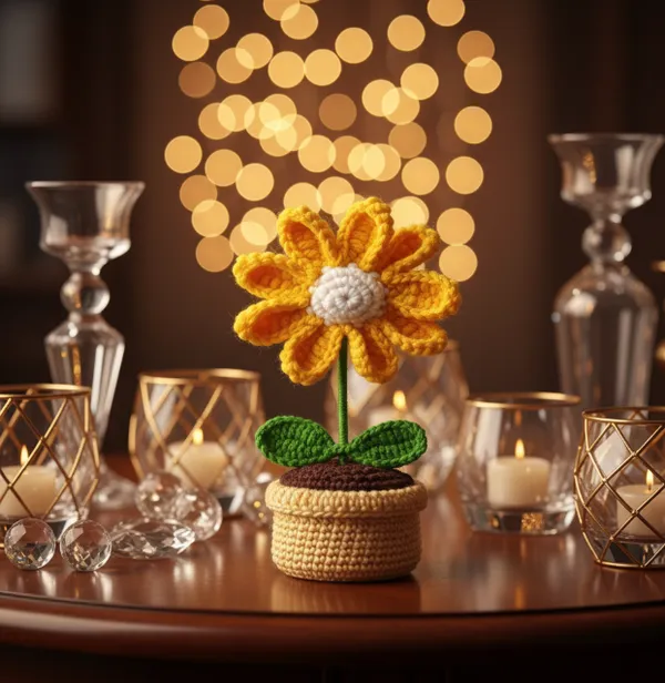 Yellow_Woolen_Handmade_Premium_Quality_Crochet_Daisy_Flower_Pot