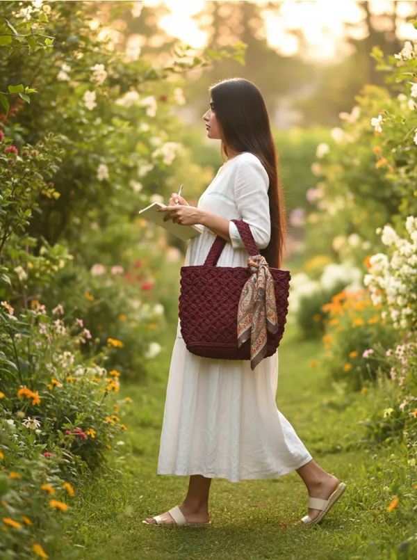 Wine_Woolen_Handmade_Premium_Quality_Tote_Bag
