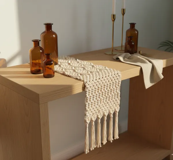 Beige_Handmade_Premium_Quality_Macrame_Table_Runner
