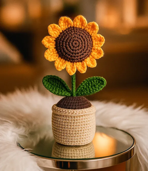 Yellow_Handmade_Premium_Quality_Crochet_Sun_Flower_Pot