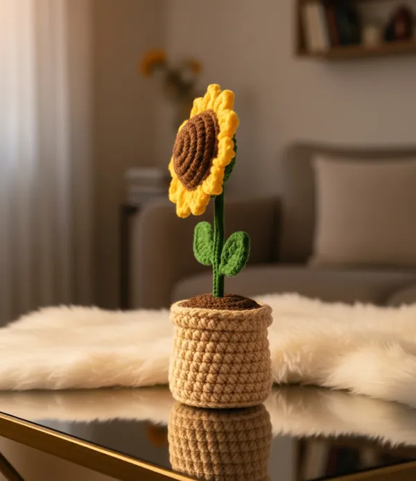 Yellow_Handmade_Premium_Quality_Crochet_Sun_Flower_Pot