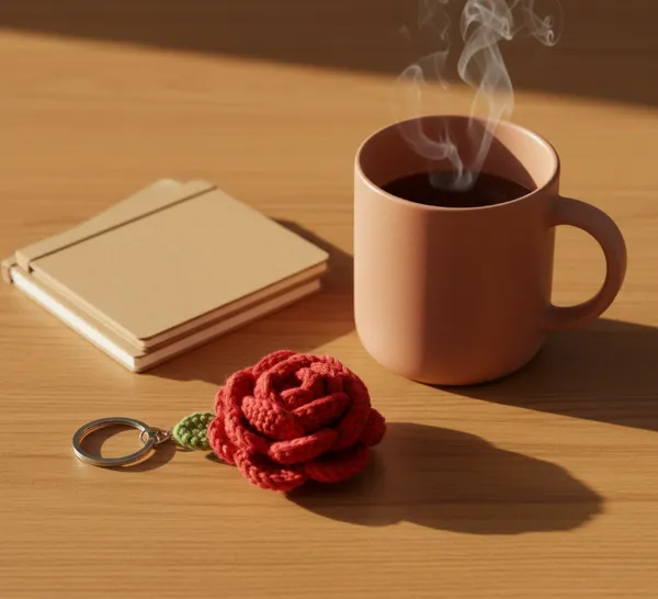 Red_Woolen_Handmade_Premium_Quality_Crochet_Rose_Key_Chain