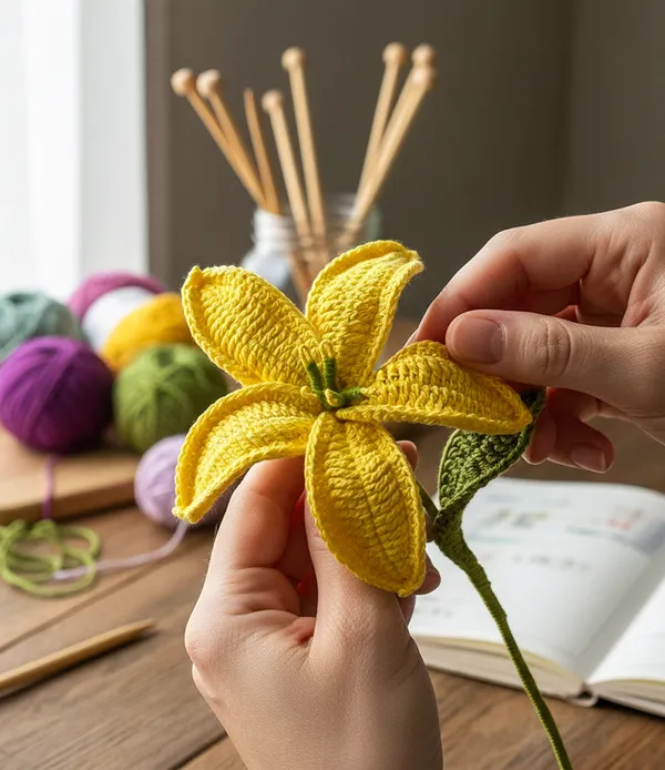 Yellow_Crochet_Lily_Flower