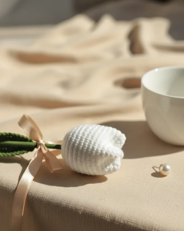 White_Crochet_Tulip_Flower