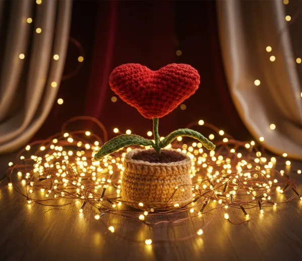 Red_Woolen_Handmade_Premium_Quality_Crochet_Heart_Pot