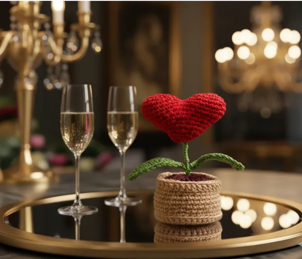 Red_Woolen_Handmade_Premium_Quality_Crochet_Heart_Pot