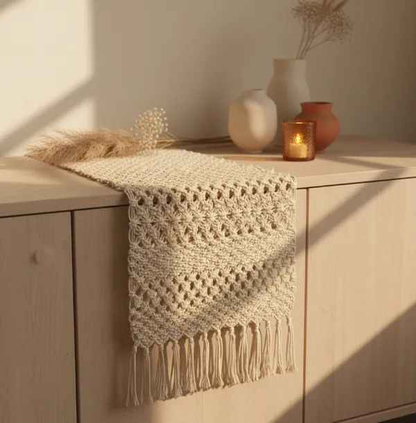 Beige_Handmade_Premium_Quality_Macrame_Table_Runner