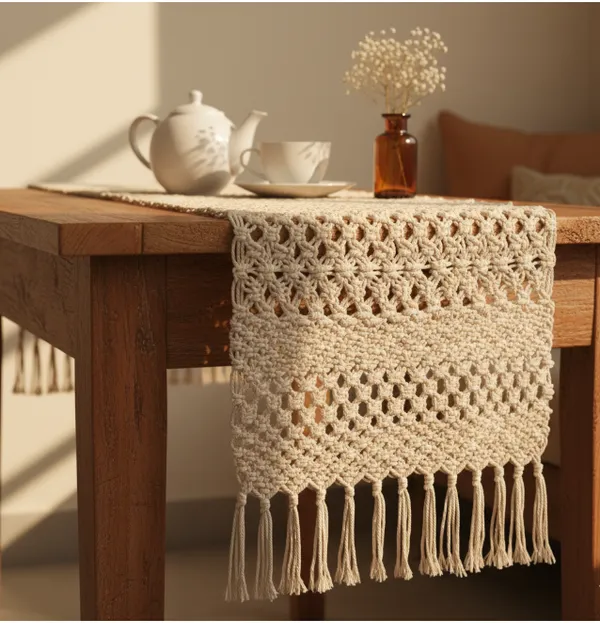 Beige_Handmade_Premium_Quality_Macrame_Table_Runner