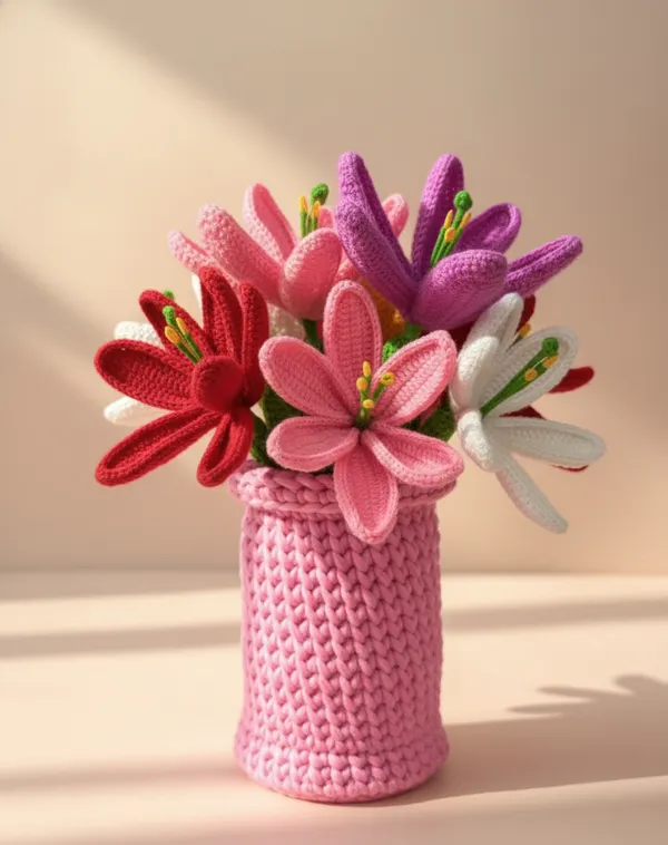 Crochet_Lily_Bloom_Basket_–with_Multicolor_Lilies_(Limited_Edition)