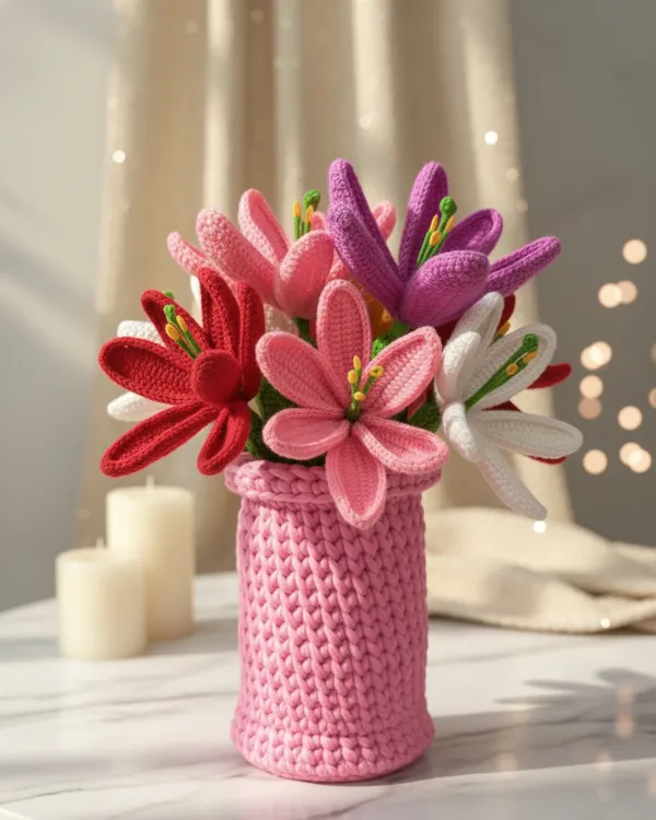 Crochet_Lily_Bloom_Basket_–with_Multicolor_Lilies_(Limited_Edition)
