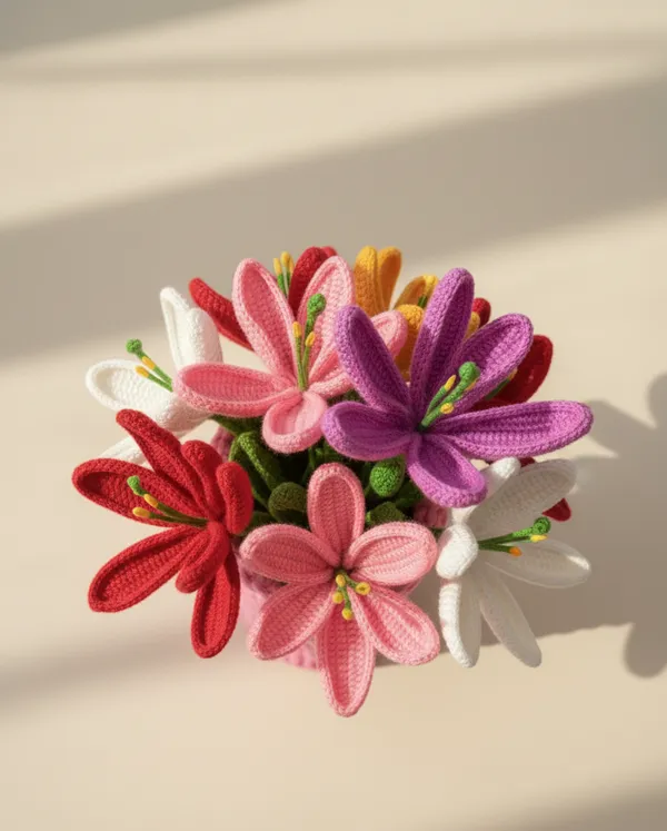 Crochet_Lily_Bloom_Basket_–with_Multicolor_Lilies_(Limited_Edition)