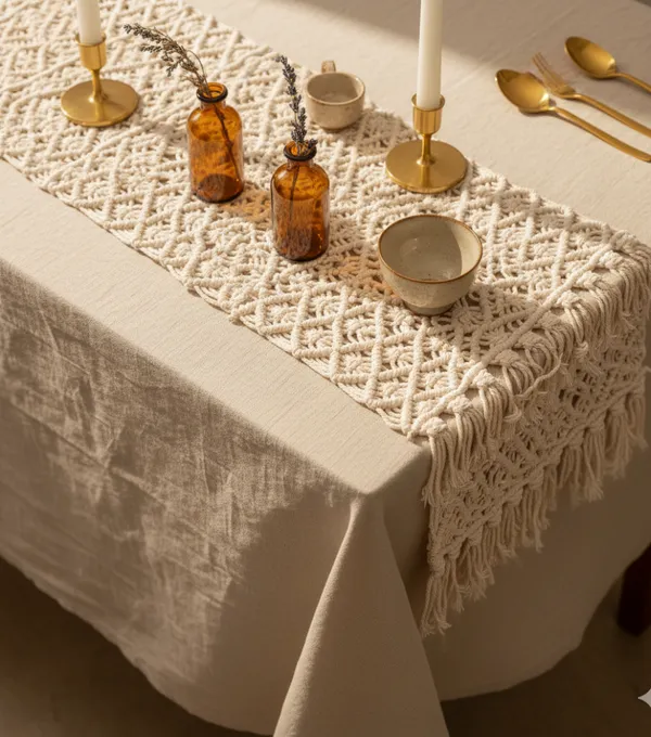 Beige_Handmade_Premium_Quality_Macrame_Table_Runner