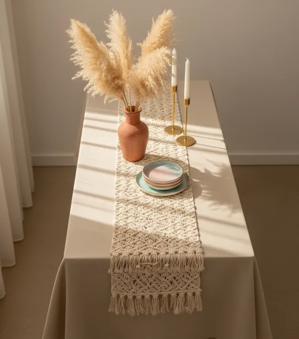 Beige_Handmade_Premium_Quality_Macrame_Table_Runner