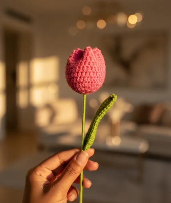 Pink_Crochet_Tulip_Flower