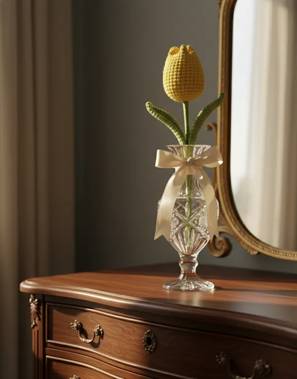 Yellow_Crochet_Tulip_Flower