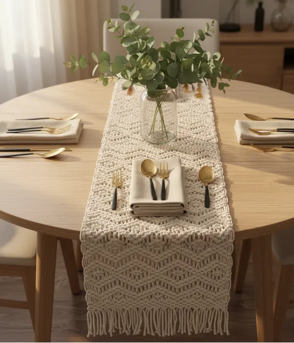 Beige_Handmade_Premium_Quality_Macrame_Table_Runner