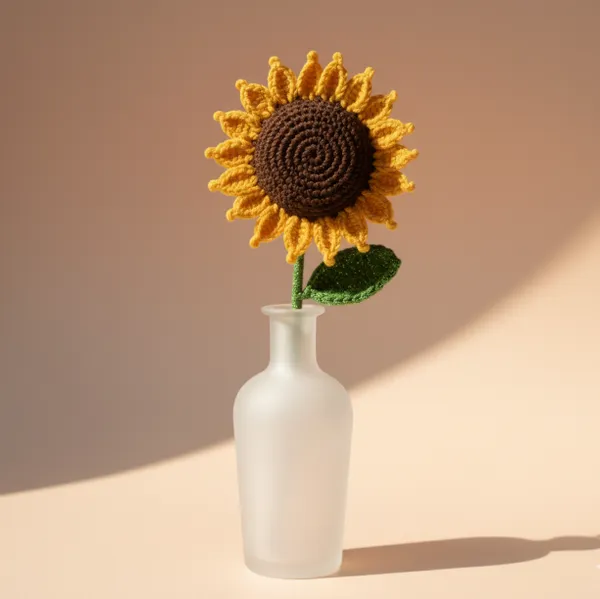 Yellow_Woolen_Handmade_Premium_Quality_Crochet_Sunflower_Stick_Flowers