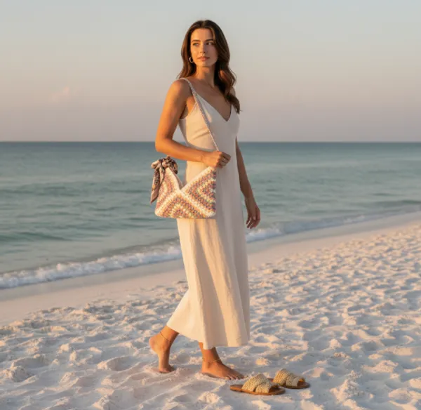 White_Handmade_Premium_Quality_Crochet_Shoulder_Bag