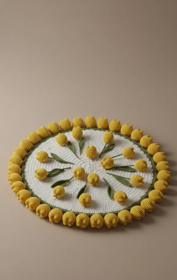 Yellow_Tulip_Crochet_Bouquet_Blanket