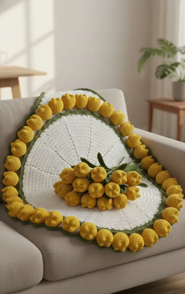 Yellow_Tulip_Crochet_Bouquet_Blanket