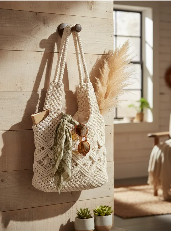 White_Woolen_Handmade_Premium_Quality_Tote_Bag