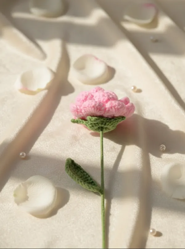 Pink_Woolen_Handmade_Premium_Quality_Crochet_Roses_Stick_Flower