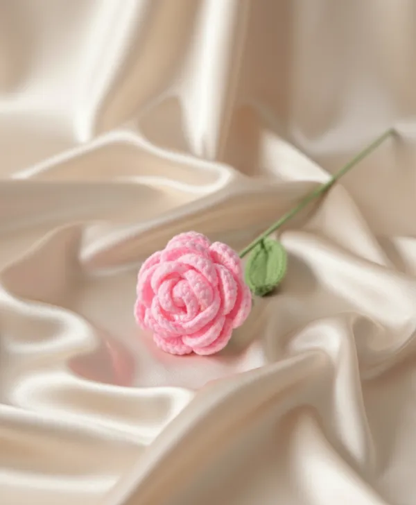 Pink_Woolen_Handmade_Premium_Quality_Crochet_Roses_Stick_Flower