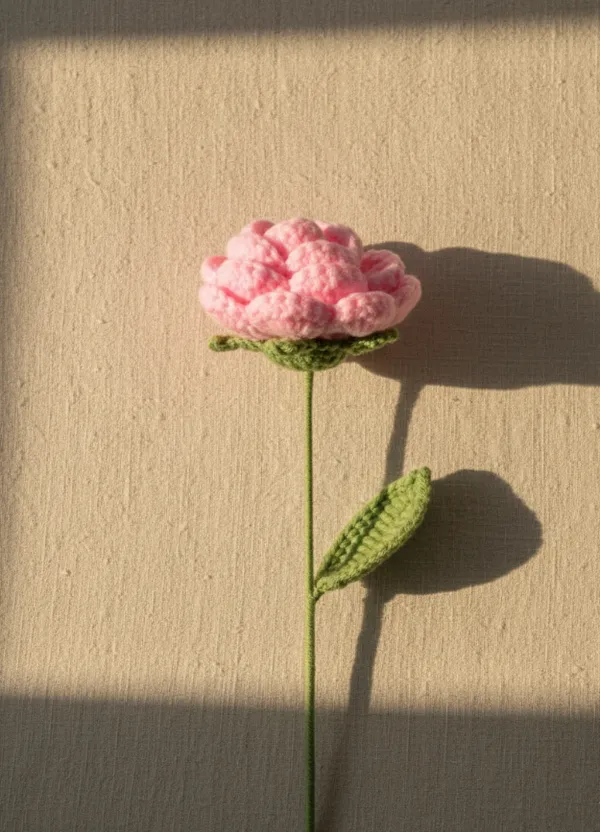 Pink_Woolen_Handmade_Premium_Quality_Crochet_Roses_Stick_Flower