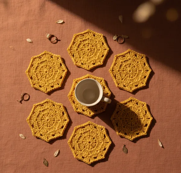 Yellow_Woolen_Handmade_Premium_Quality_Crochet_Coasters