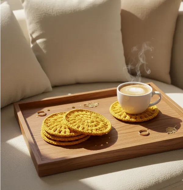 Yellow_Woolen_Handmade_Premium_Quality_Crochet_Coasters