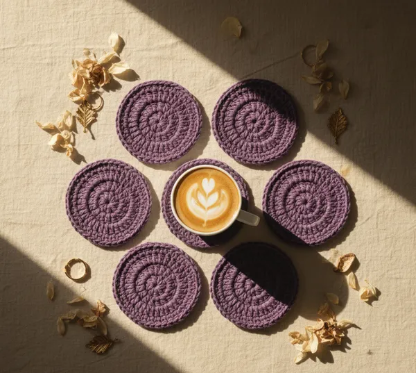 Purple_Woolen_Handmade_Premium_Quality_Crochet_Coasters