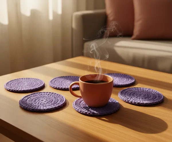Purple_Woolen_Handmade_Premium_Quality_Crochet_Coasters