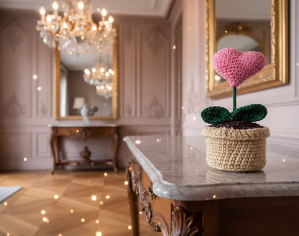 Pink_Woolen_Handmade_Premium_Quality_Crochet_Heart_Pot