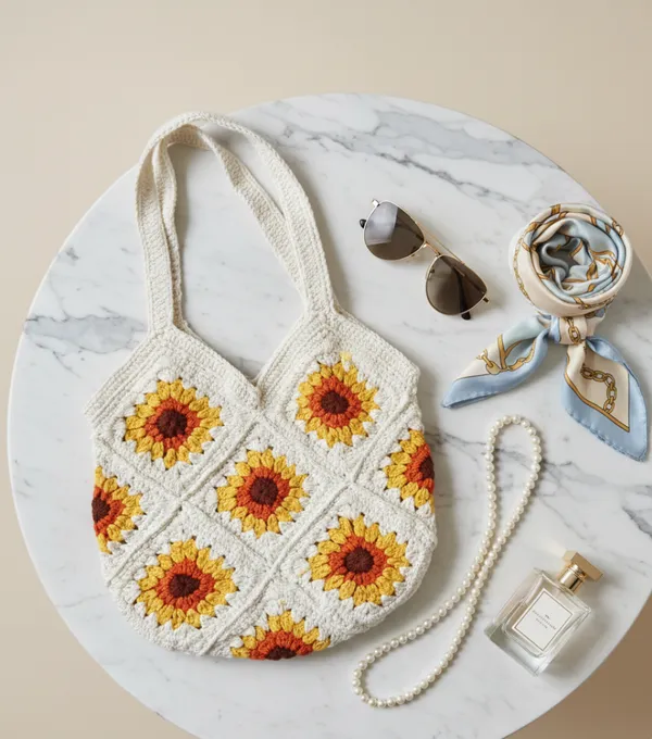 White_Handmade_Premium_Quality_Crochet_Tote_Bag